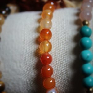 Bracelet énergétique en perles de cornaline