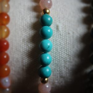 Bracelet énergétique en turquoise et pierre de soleil