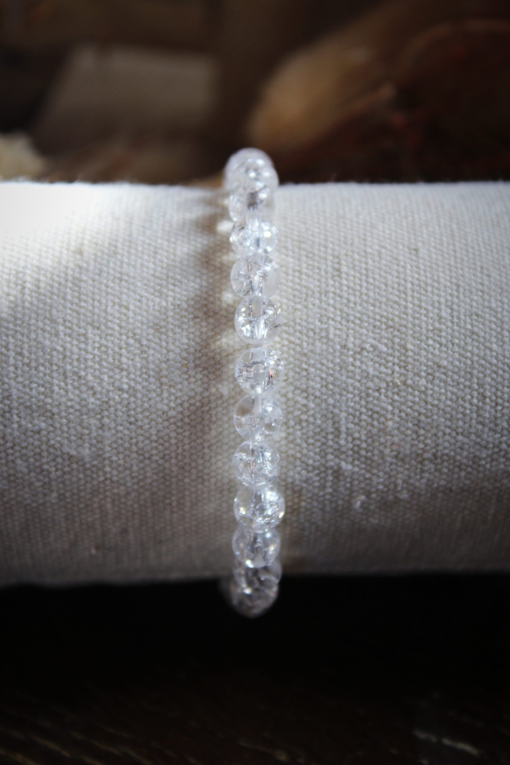 bracelet énergétique cristal de roche craquelé