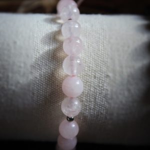 Bracelet énergétique en quartz rose