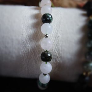 Bracelet énergétique quartz rose et turquoise africaine