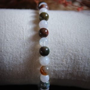 Bracelet énergétique péristérite et agate indienne
