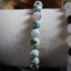 Bracelet énergétique en agate mousse