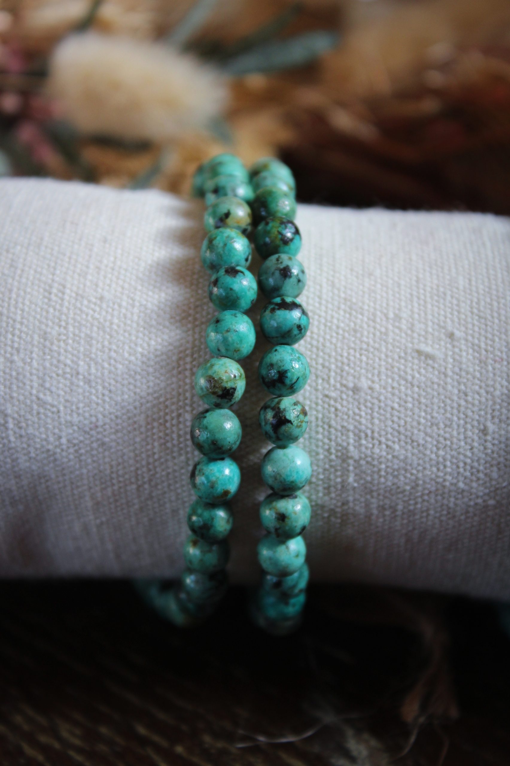 Bracelets énergétiques en turquoise africaine