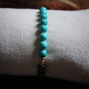 Bracelet énergétique en turquoise et quartz fumé