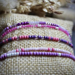 Lots de bracelets en perles colorées d'été